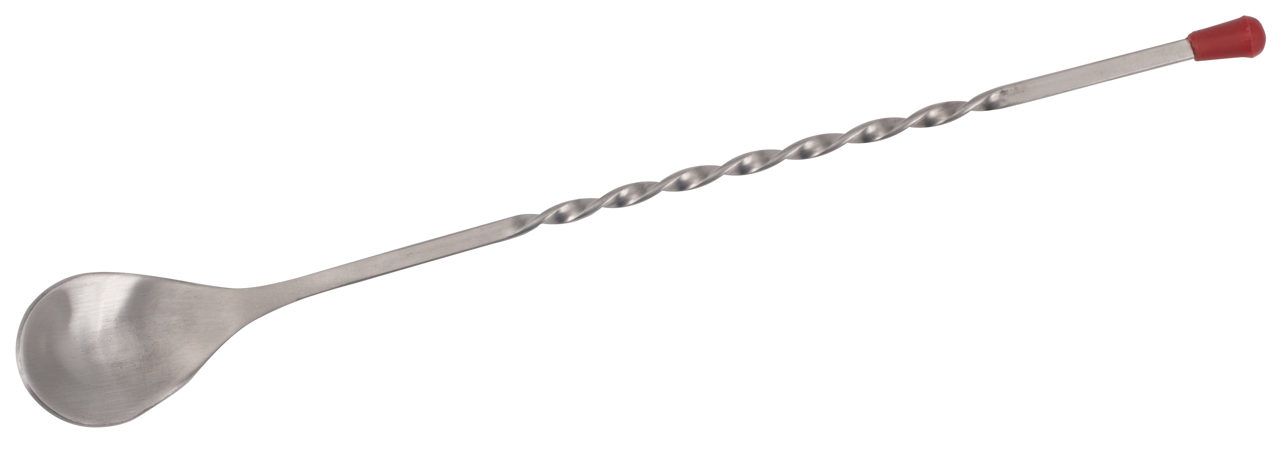 Bar Spoon, 11", w/Red Knob, Stainless Steel