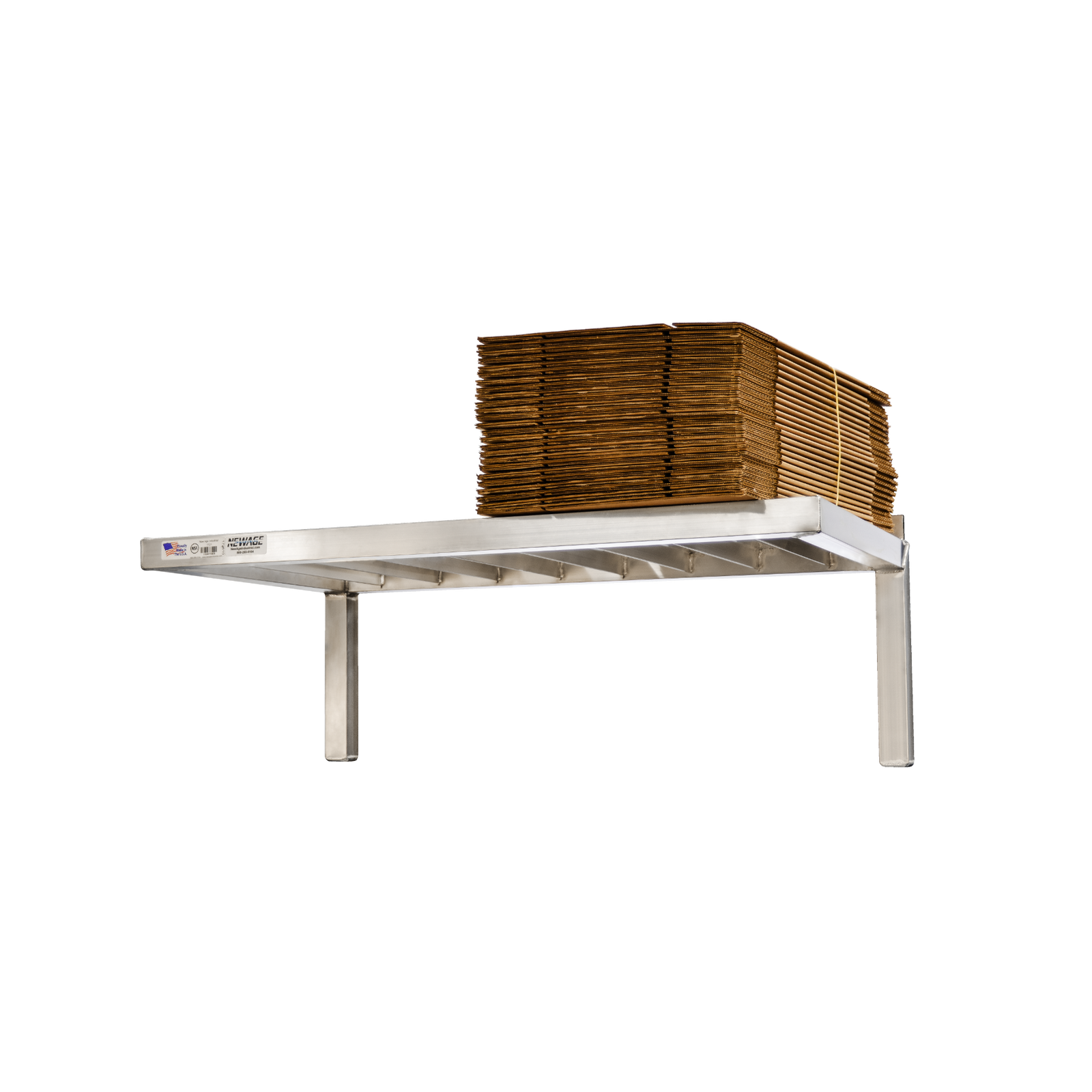 New Age Wall-Mounted T-Bar Shelf, 36" x 20", 700 lb Capacity