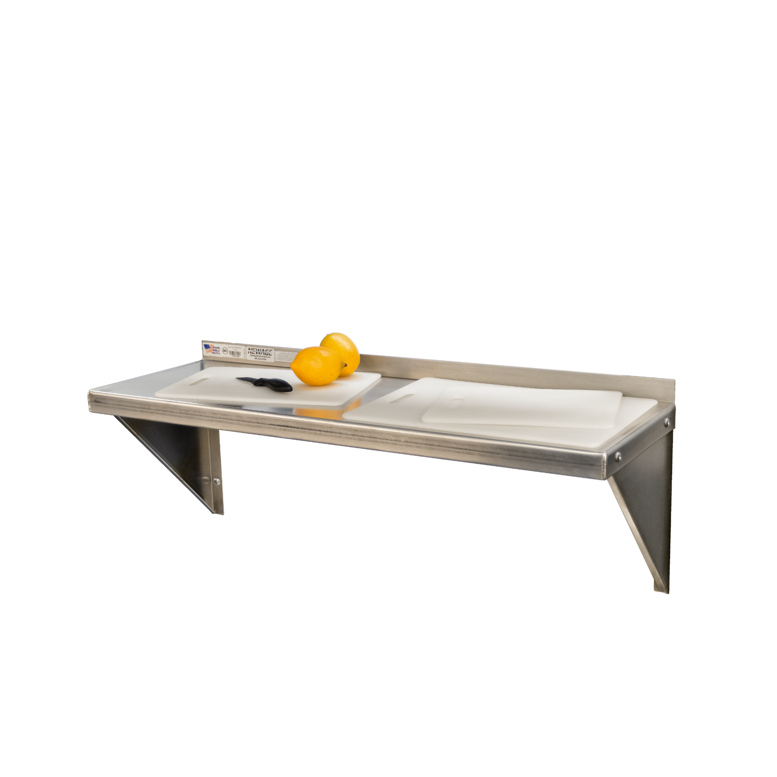 New Age Wall-Mounted Solid Aluminum Shelf, 36" x 12"