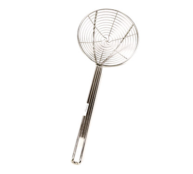 Skimmer, 5" Round, Spiral Plated Wire Mesh