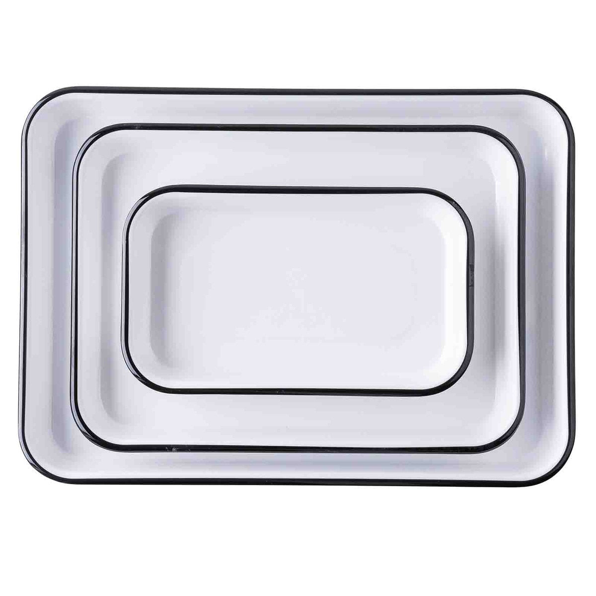 Canteen Collection 13" x 9.5" Sheet Pan - Melamine, White/Black