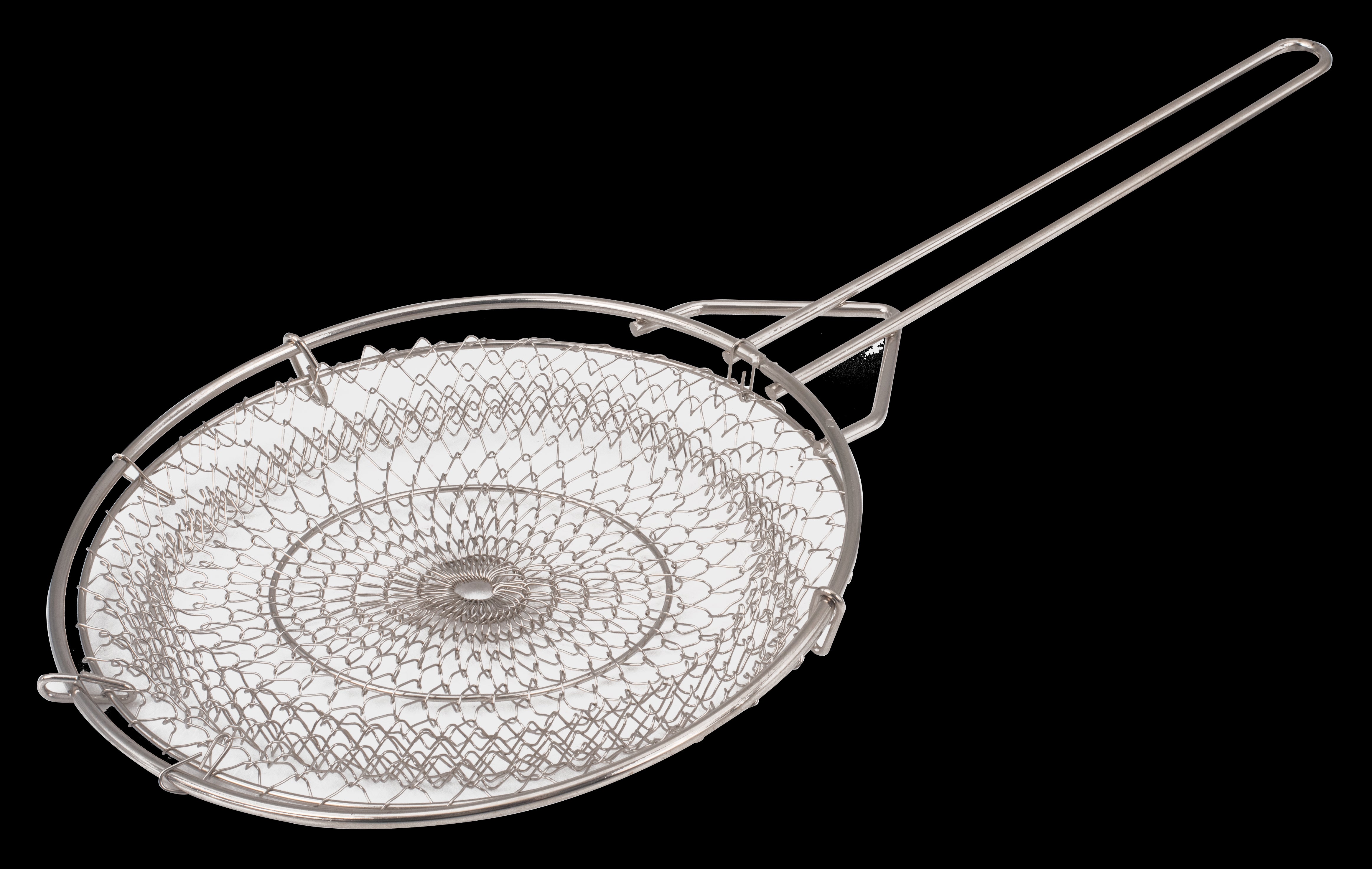 Dip Net Basket, 10-3/4"D, Single Coarse Mesh, Stainless Steel