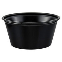 2oz. Black Souffle Cup, Plastic, Black