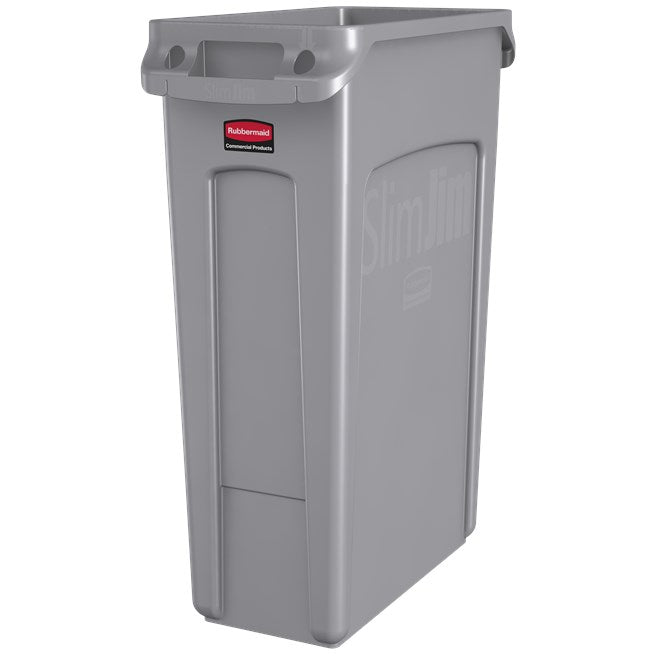 Slim Jim 23 Gallon Waste Container, Gray