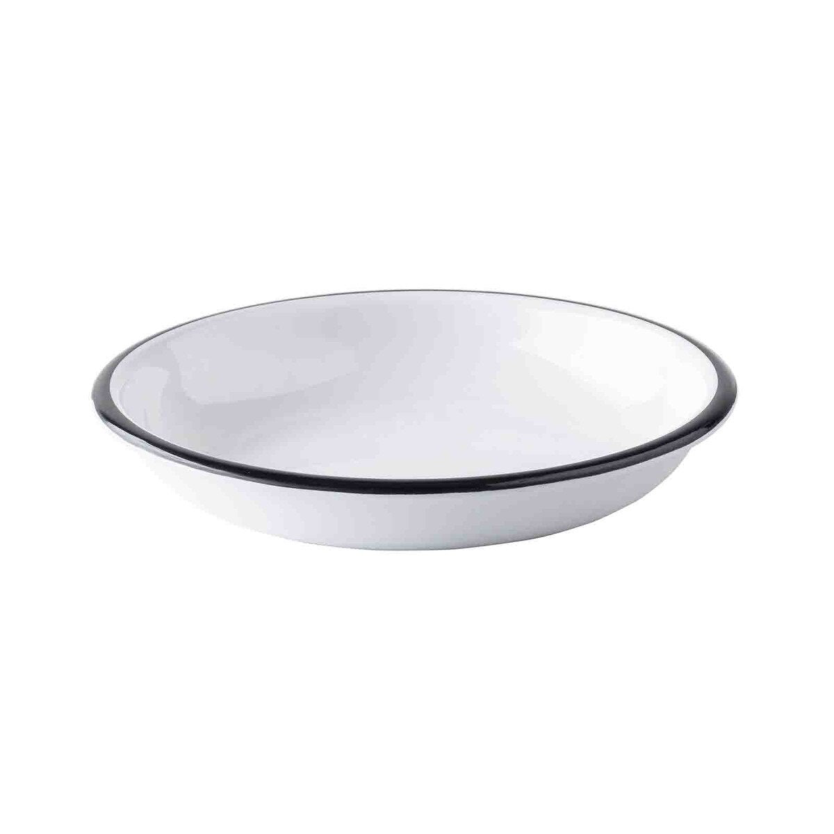Canteen Collection 12 oz. Round Coupe Bowl - Melamine, White/Black