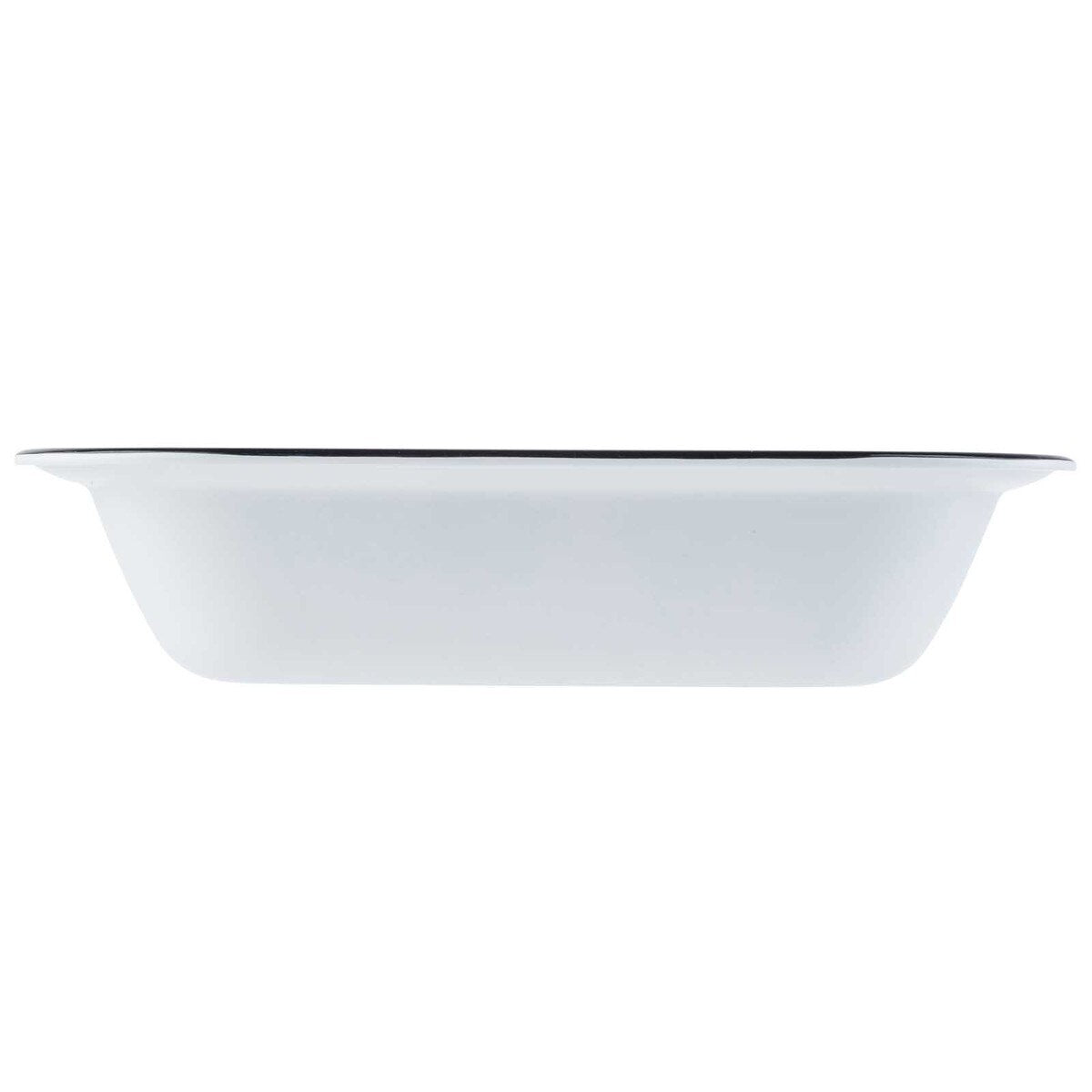 Canteen Collection 11" x 8.125" Rectangular Serving Pan - Melamine, White/Black