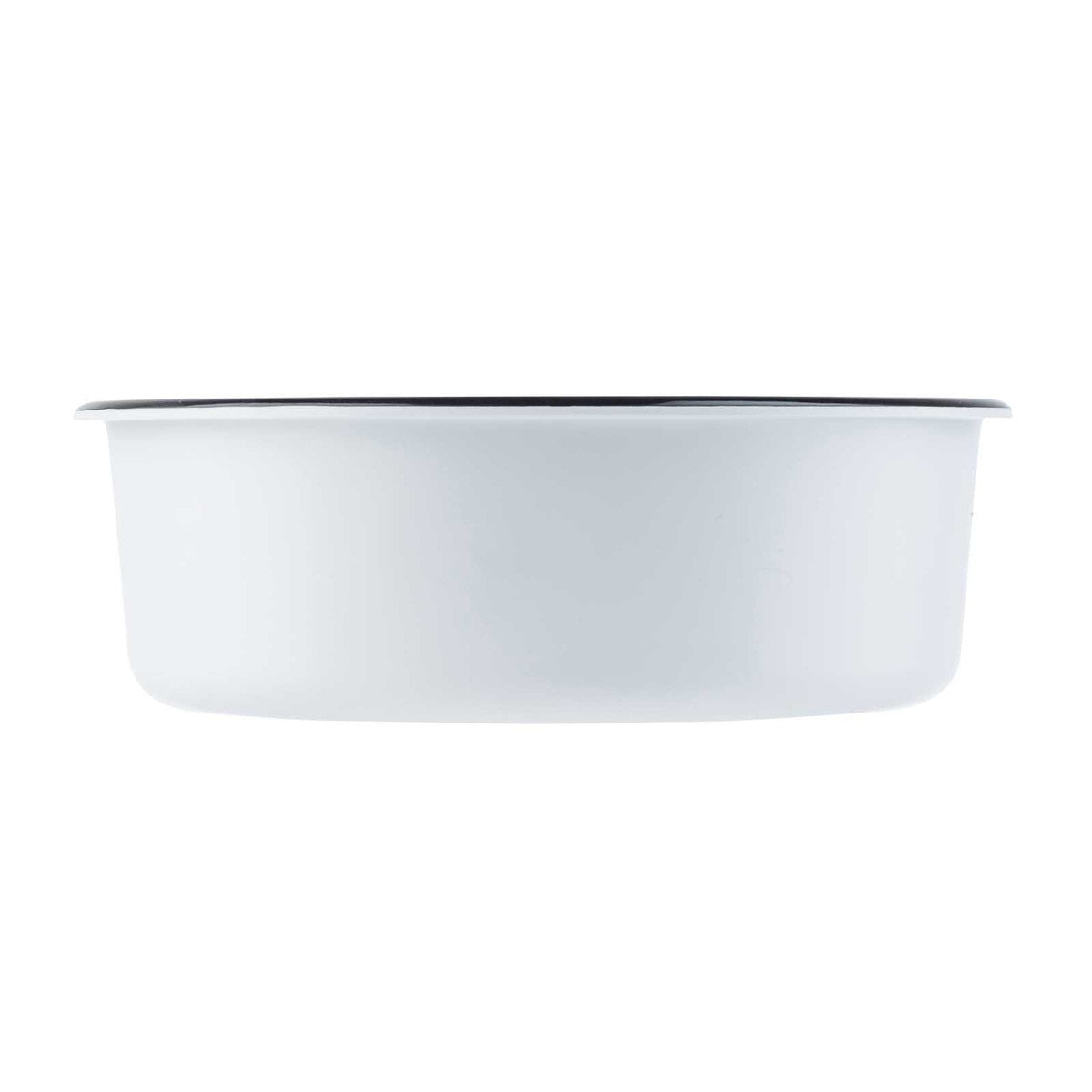 Canteen Collection 1.75 qt. Round Serving Bowl - Melamine, White/Black