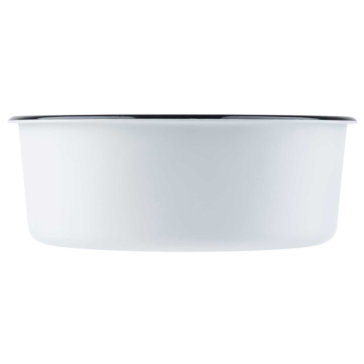 Canteen Collection 4.25 qt. Round Serving Bowl - Melamine, White/Black
