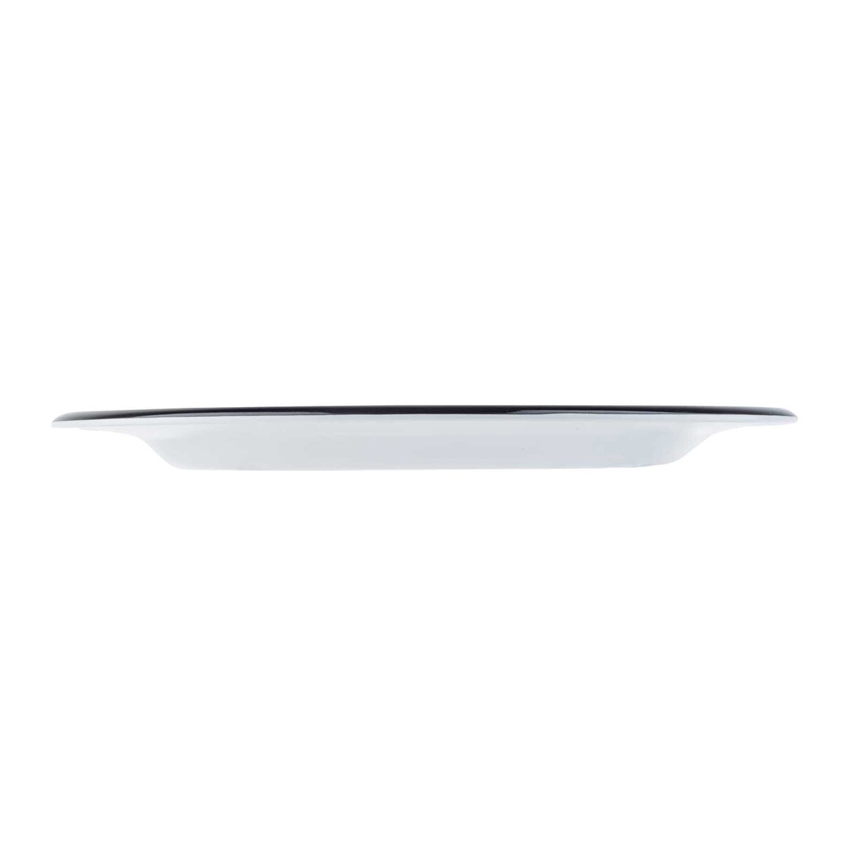 Canteen Collection 7.875" Round Plate - Melamine, White/Black