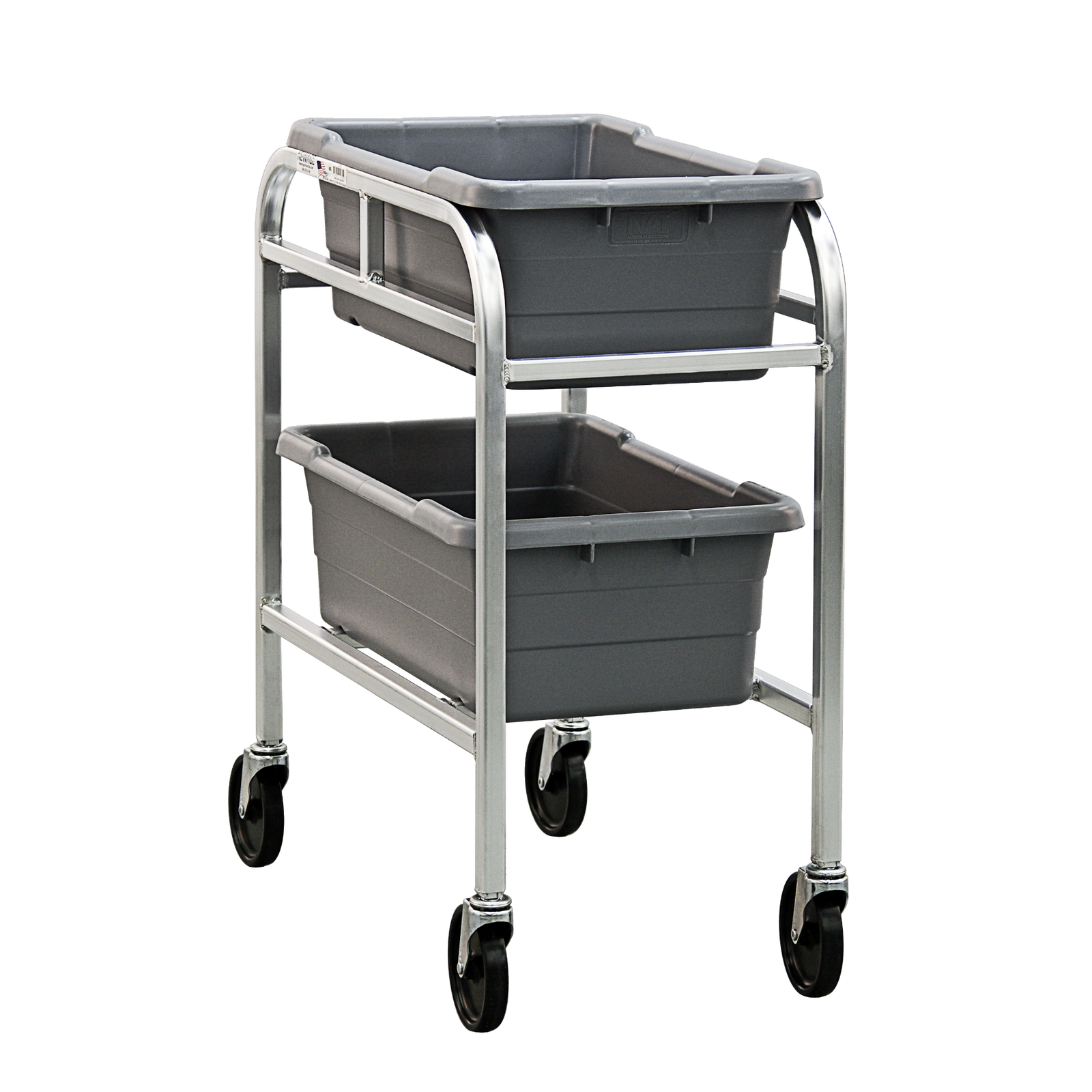 2-Lug Dolly Cart - Stem Swivel Casters NSF