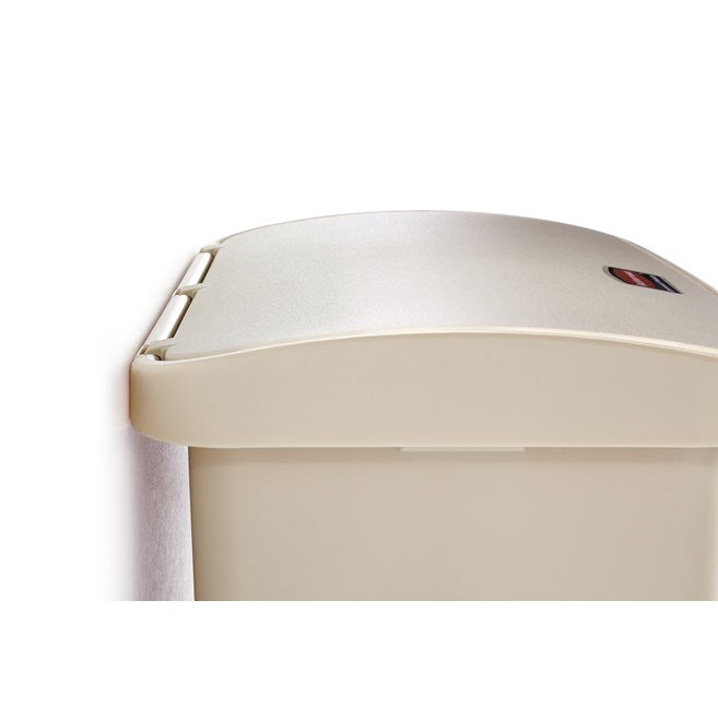 Slim Jim 4-Gallon Step-On Utility Container with Hinged Lid, Beige
