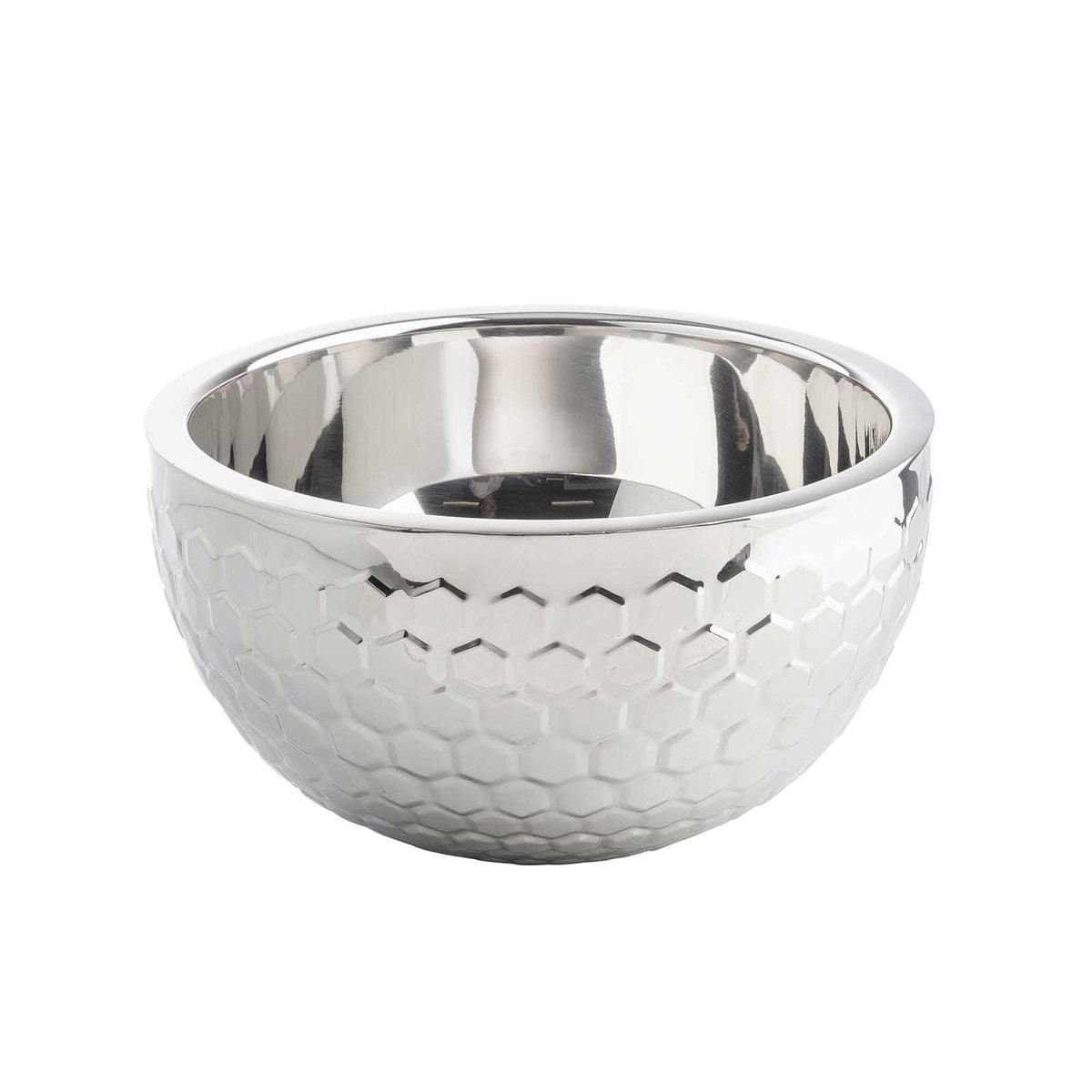 5 qt. Hive Collection Double Wall Round Bowl - Stainless Steel