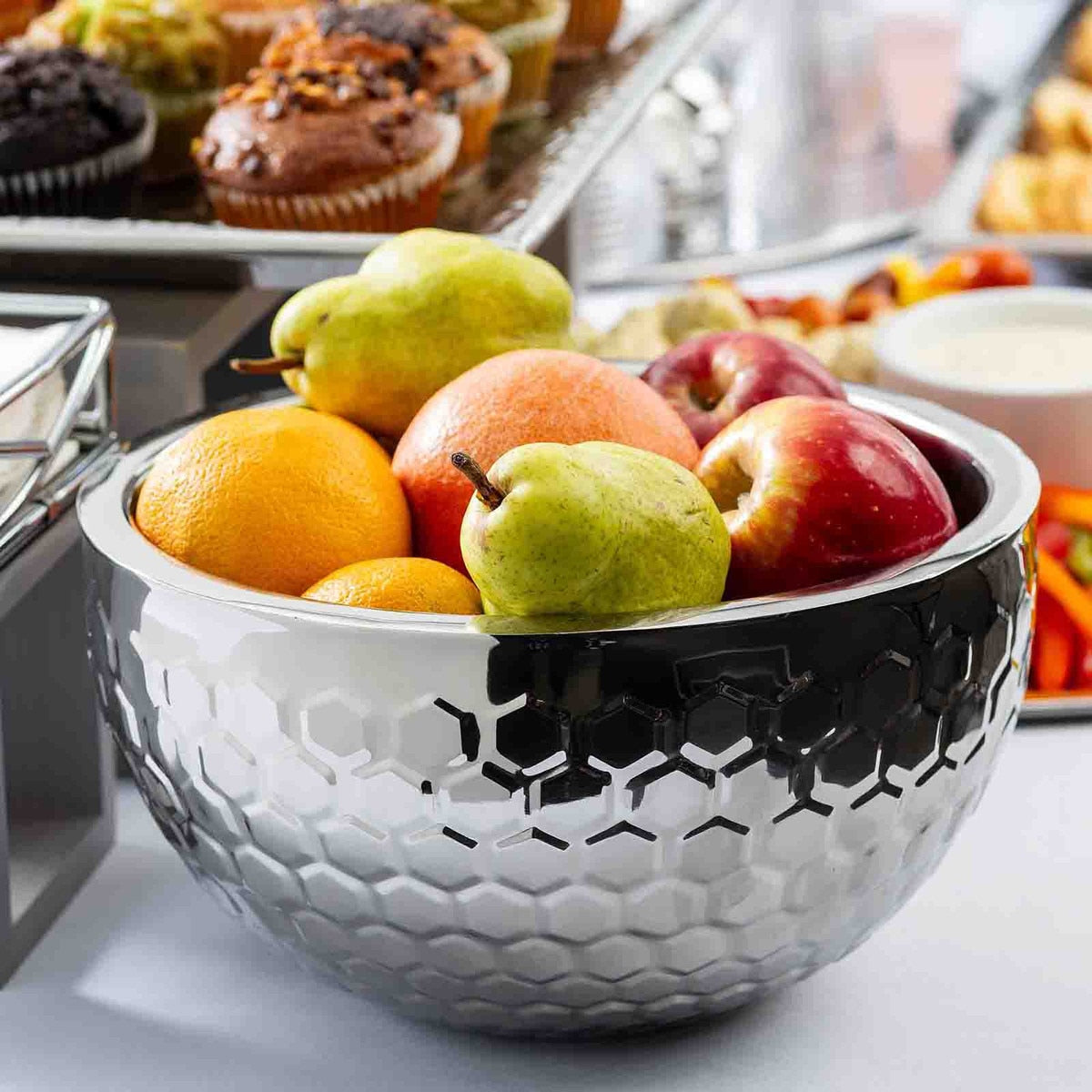 5 qt. Hive Collection Double Wall Round Bowl - Stainless Steel