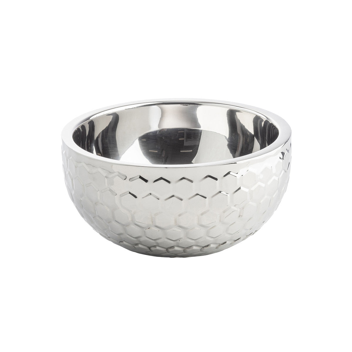 3.5 qt. Hive Collection Double Wall Round Bowl - Stainless Steel