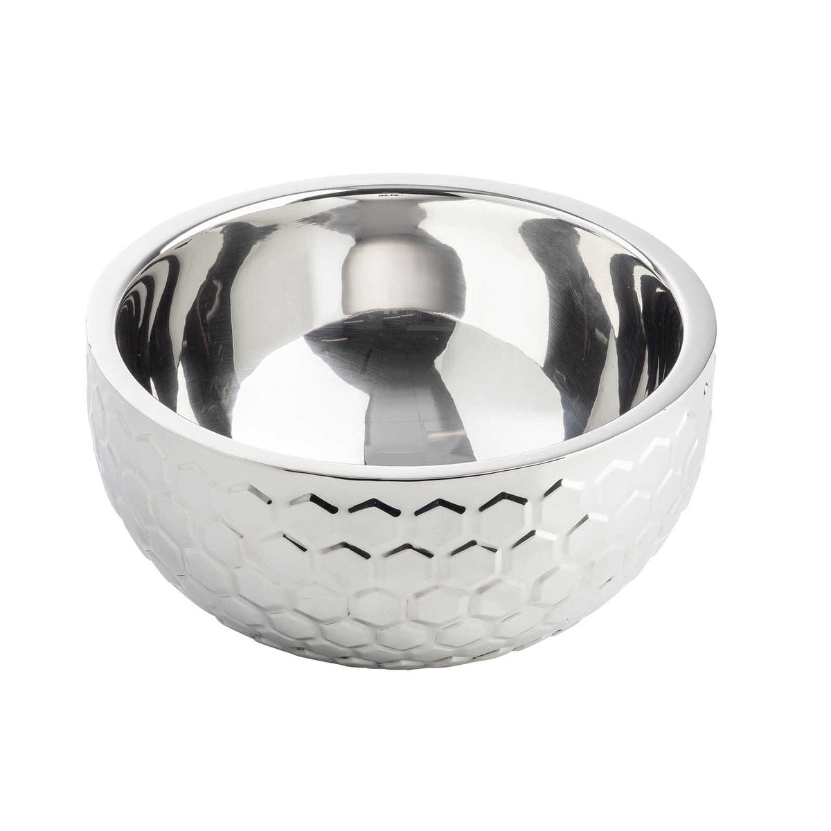 3.5 qt. Hive Collection Double Wall Round Bowl - Stainless Steel