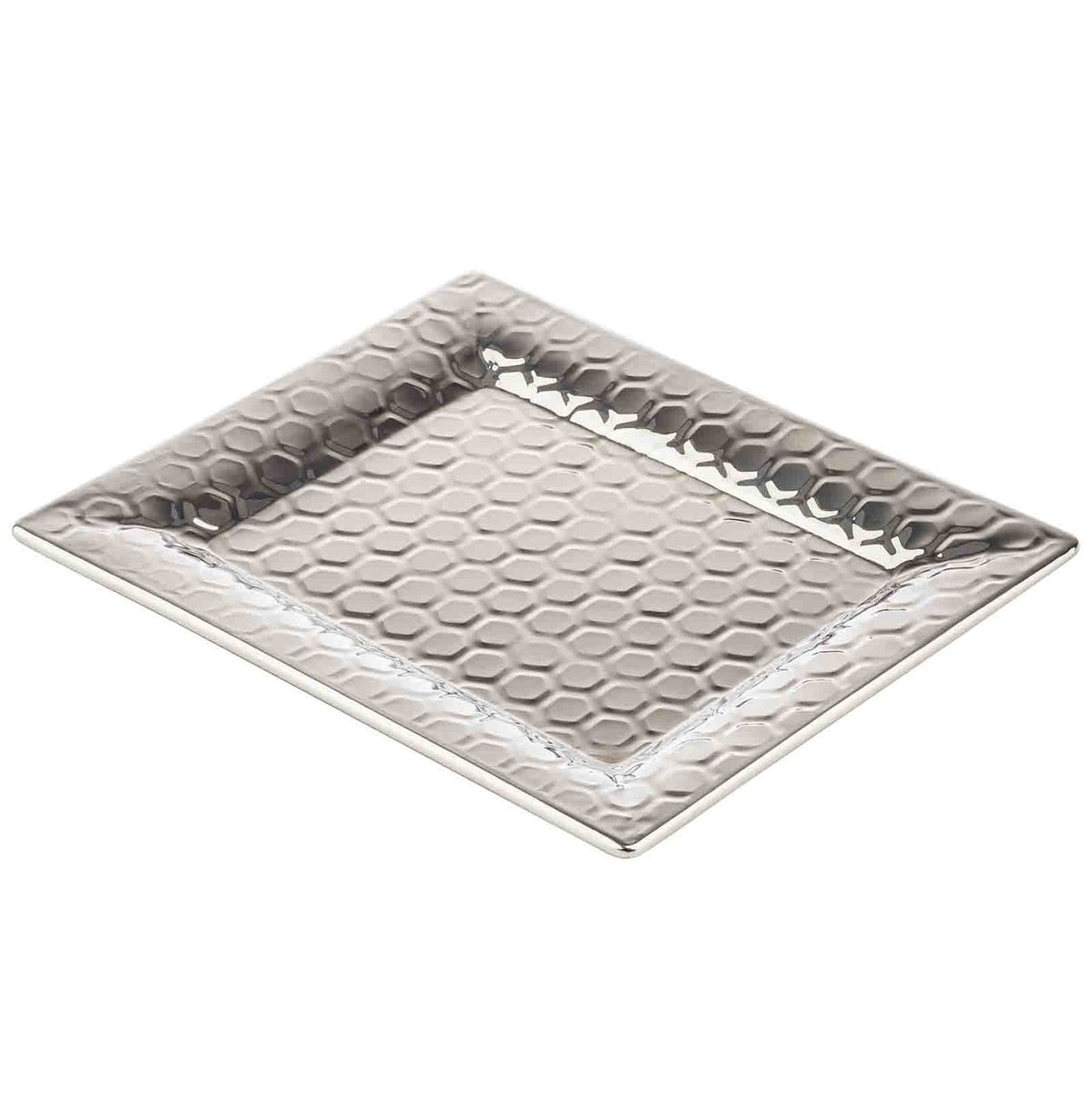 12.75" x 10.5" Hive Collection Rectangular Serving Tray - Stainless Steel