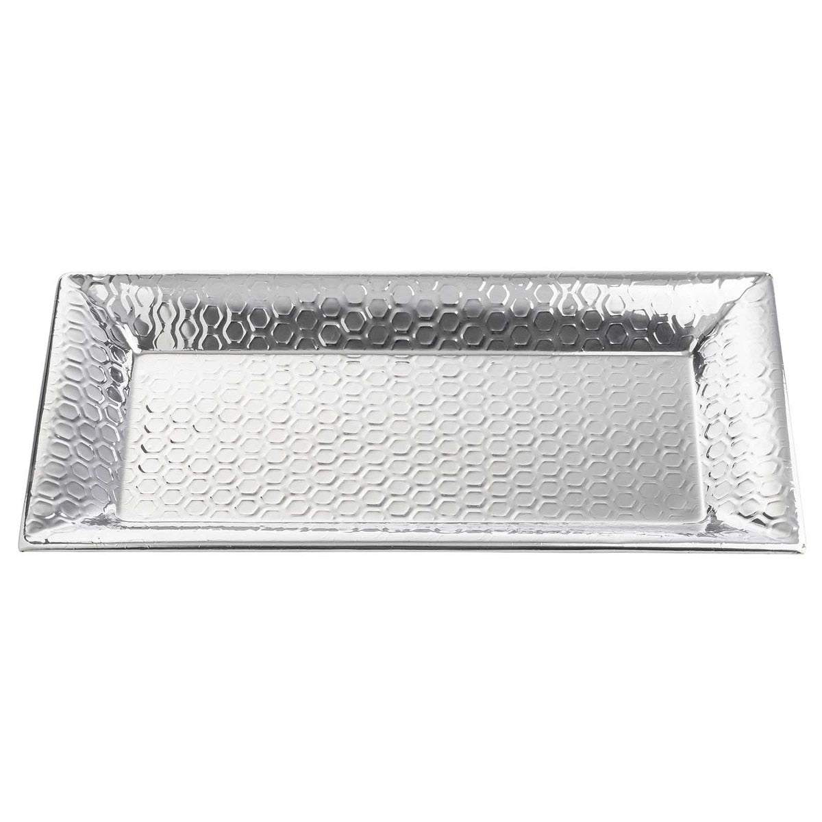 12.75" x 10.5" Hive Collection Rectangular Serving Tray - Stainless Steel