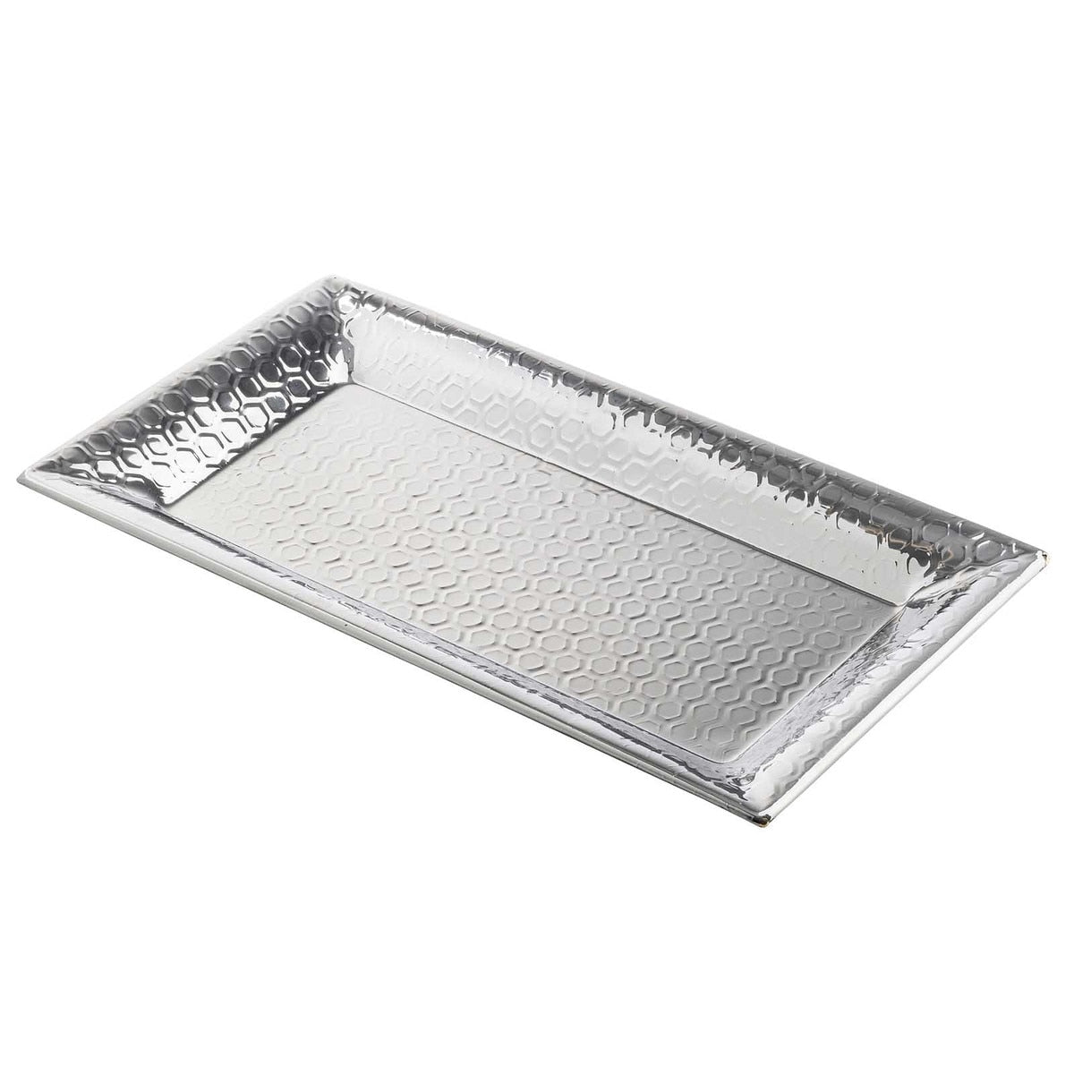 12.75" x 10.5" Hive Collection Rectangular Serving Tray - Stainless Steel