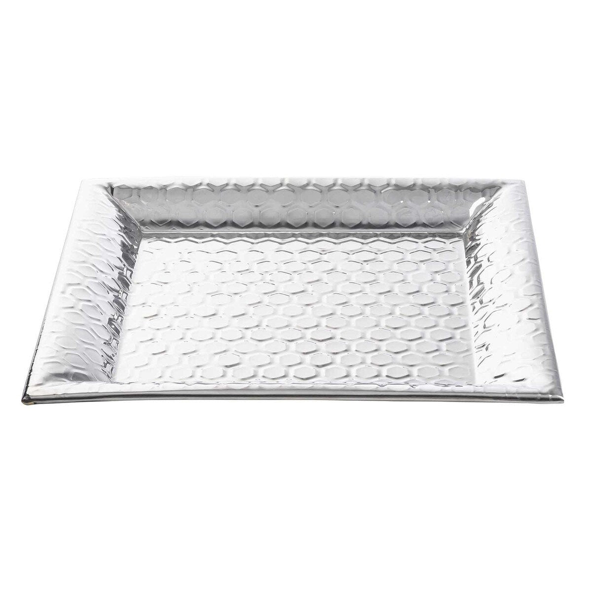 14" Hive Collection Square Serving Tray - Stainless Steel