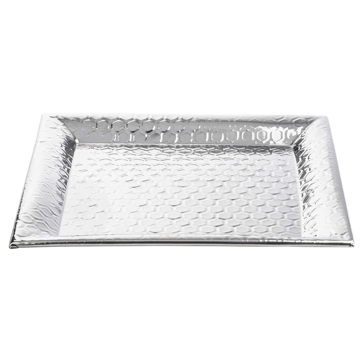 16" Hive Collection Square Serving Tray - Stainless Steel