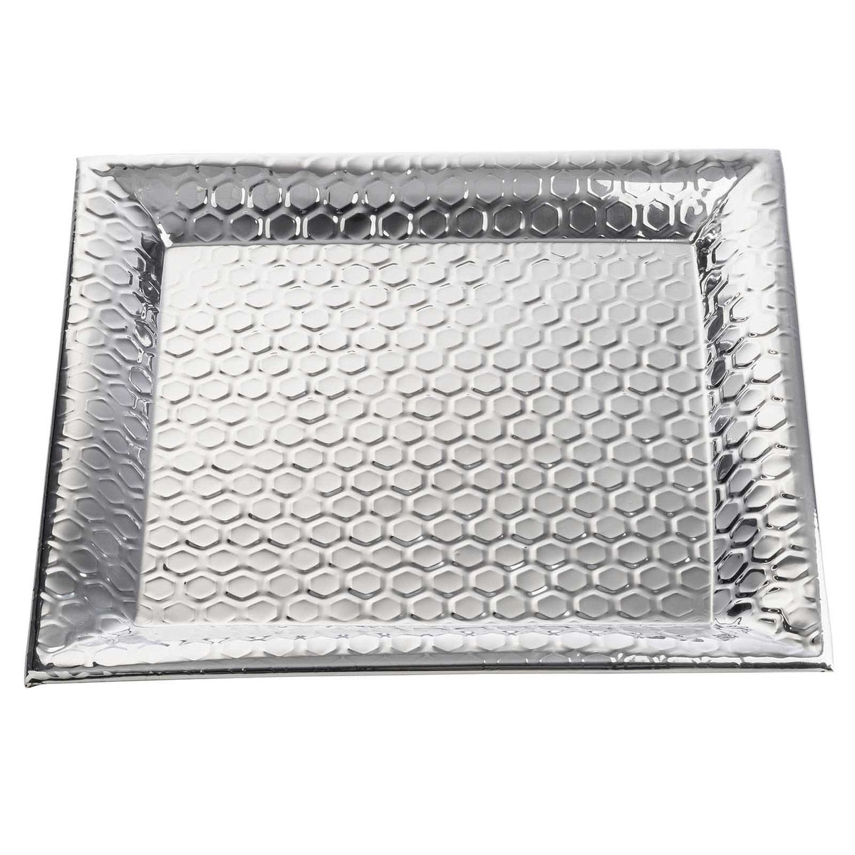 16" Hive Collection Square Serving Tray - Stainless Steel