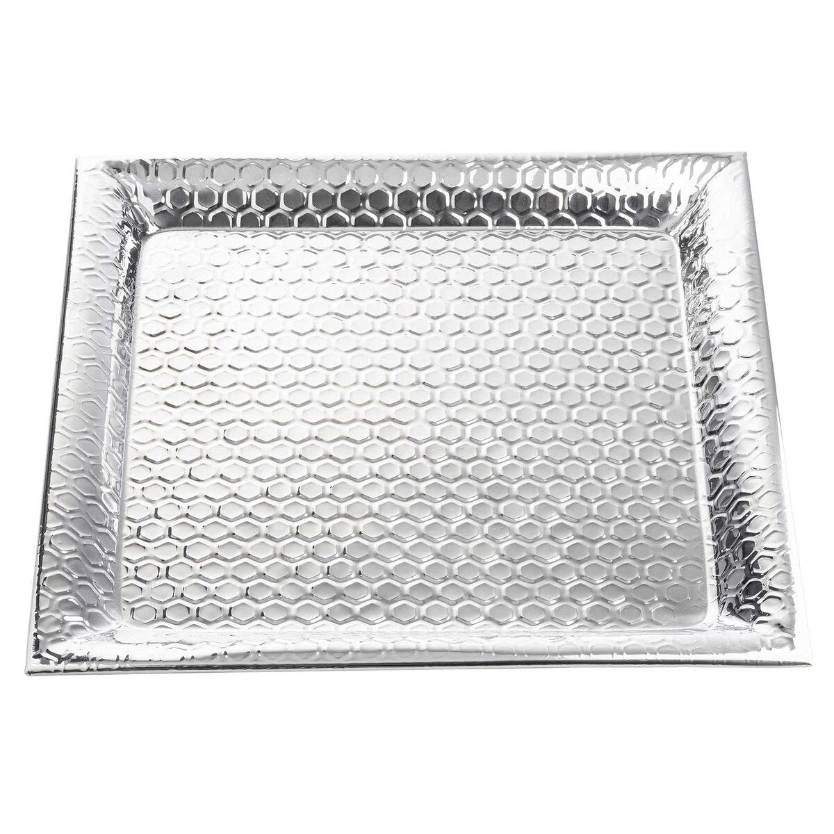 20.125" Hive Collection Square Serving Tray - Stainless Steel