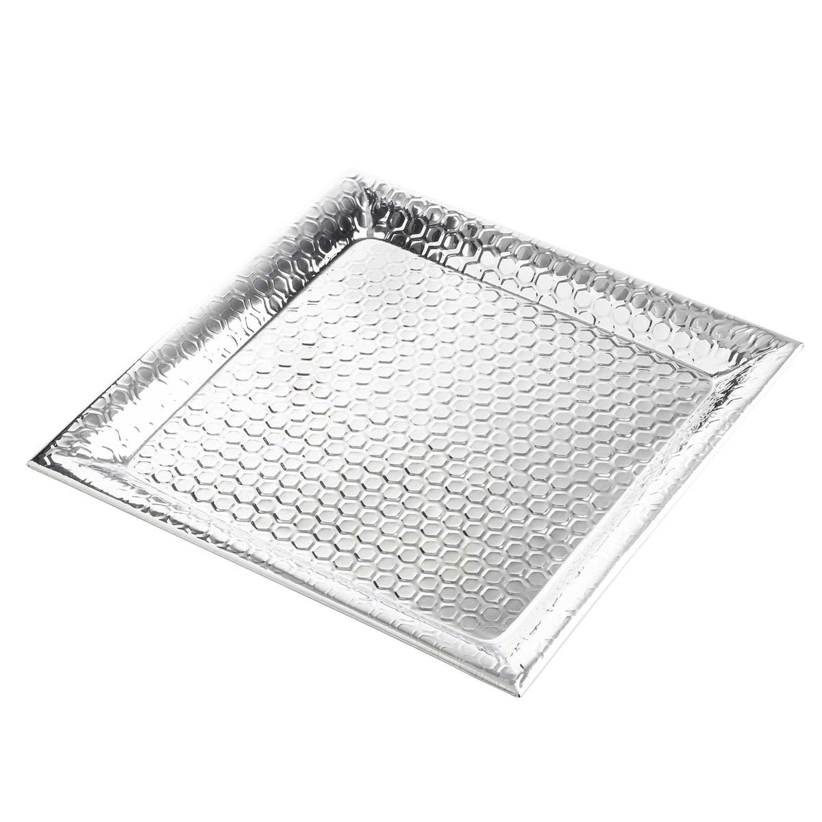 20.125" Hive Collection Square Serving Tray - Stainless Steel