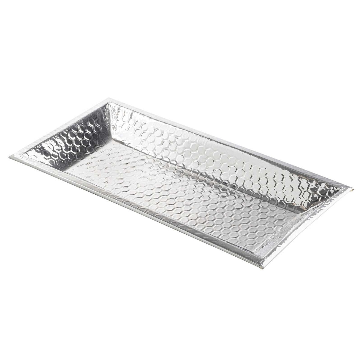 23.25" x 15" Hive Collection Rectangular Serving Tray - Stainless Steel