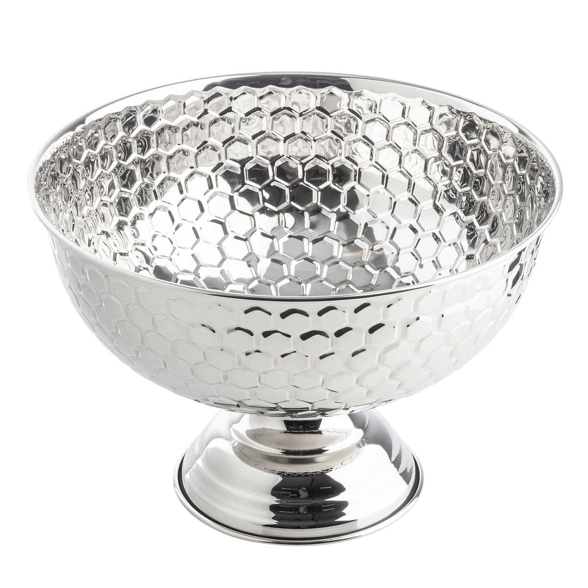 15.5" Hive Collection Round Punch Bowl - Stainless Steel
