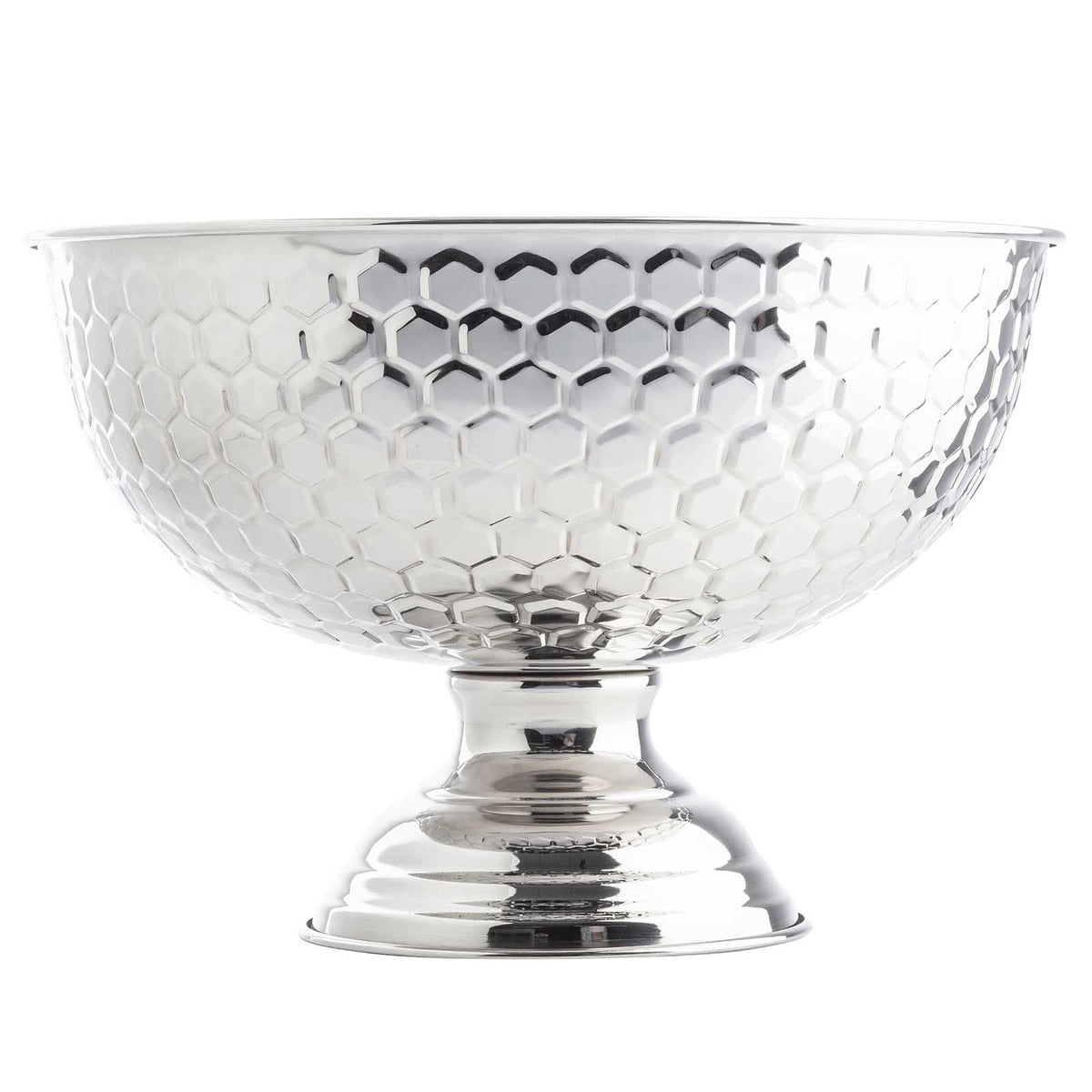15.5" Hive Collection Round Punch Bowl - Stainless Steel