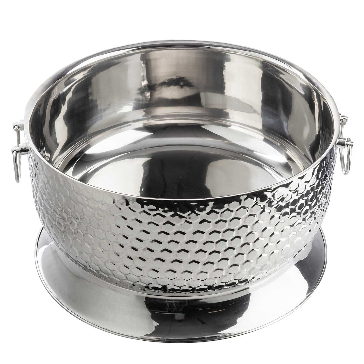 9 Gallon Hive Collection Round Beverage Tub - Stainless Steel