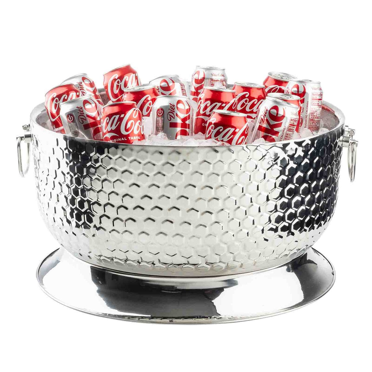 9 Gallon Hive Collection Round Beverage Tub - Stainless Steel
