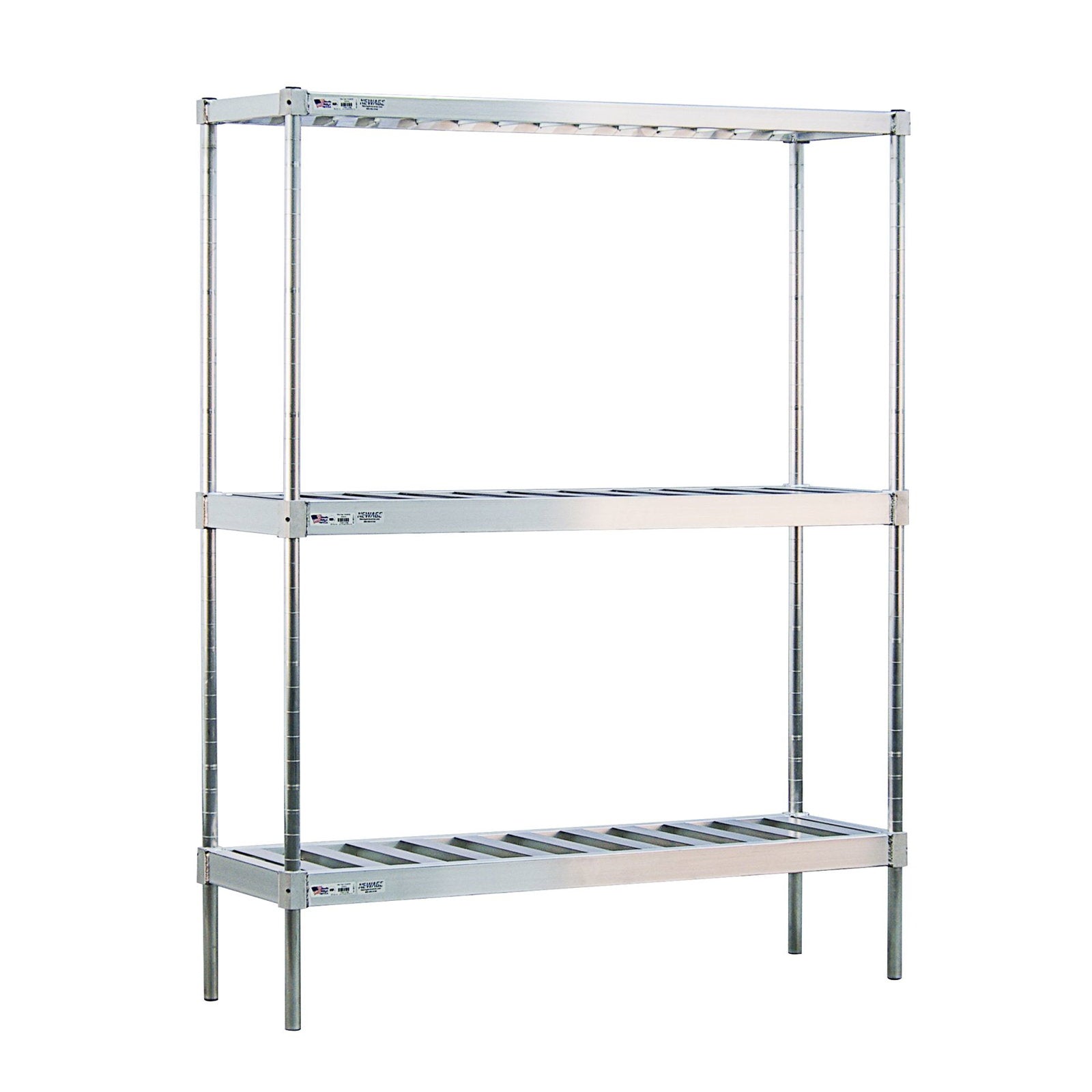 New Age 80" x 18" x 76" 3-Shelf Keg Rack, 8 Keg Capacity