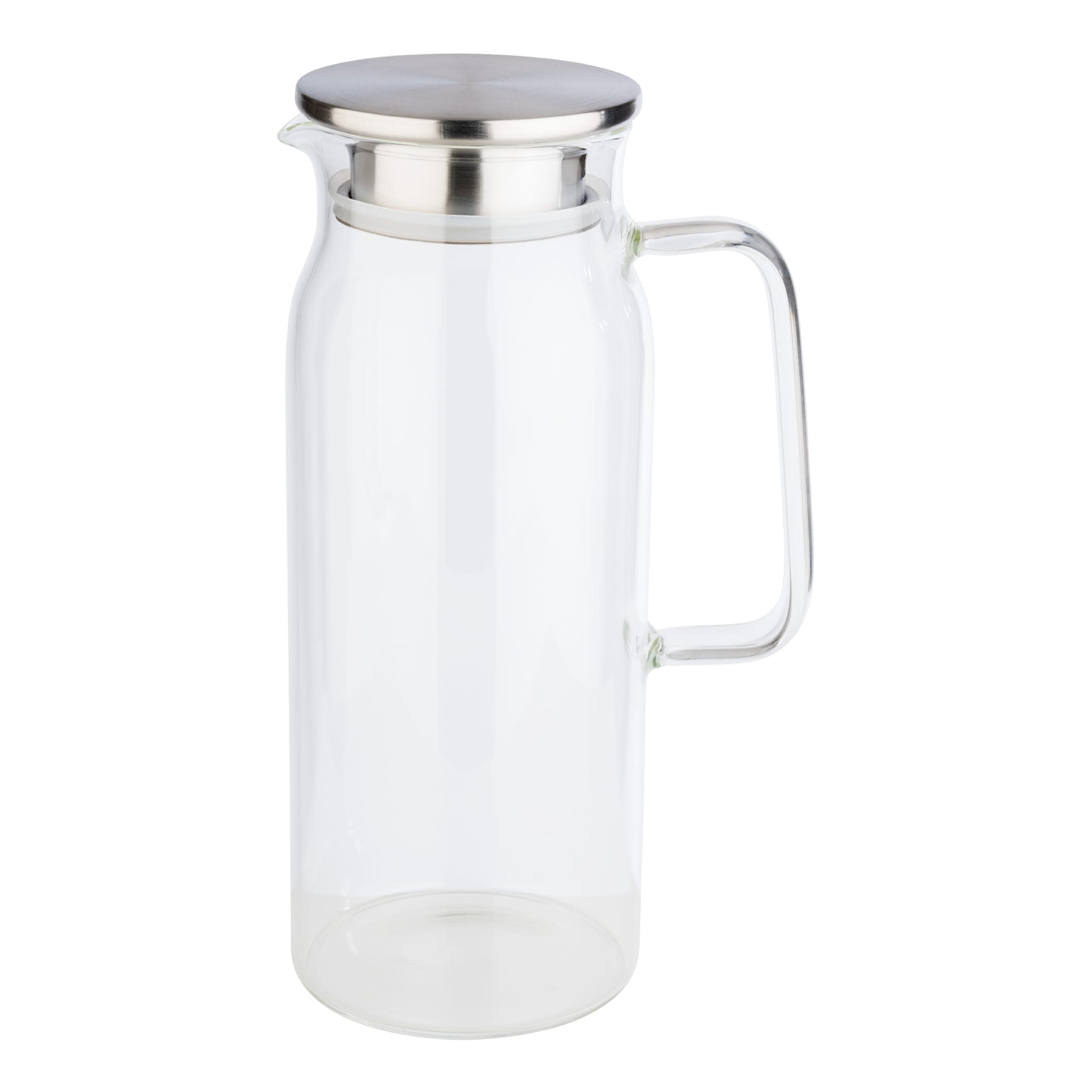 APS 50.75 oz. Handled Glass Carafe with Strainer Lid