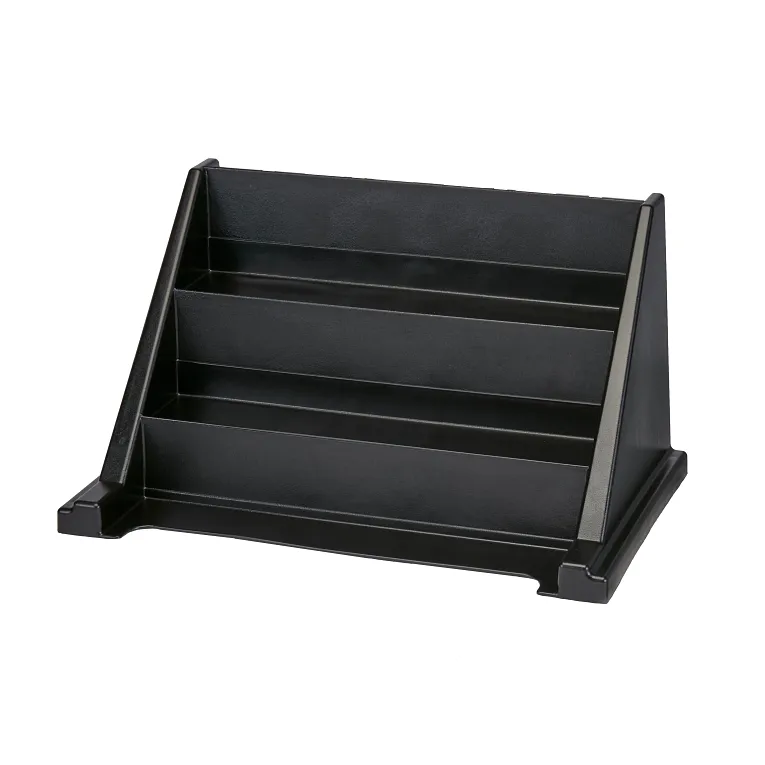 Versa Black 3-Tier Condiment Stand with 12 Bins