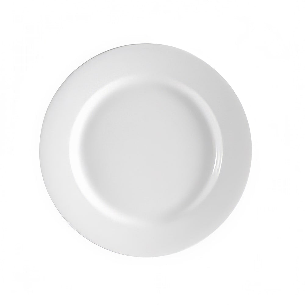 9-3/4" Clinton Super White Rolled Edge Plate