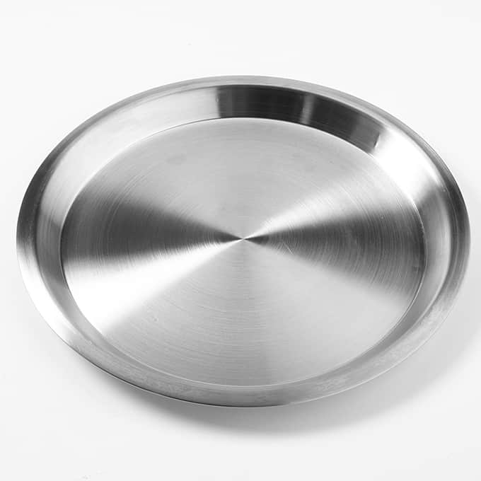 Pie Pan, Stainless Steel, 13-1/8" Dia.