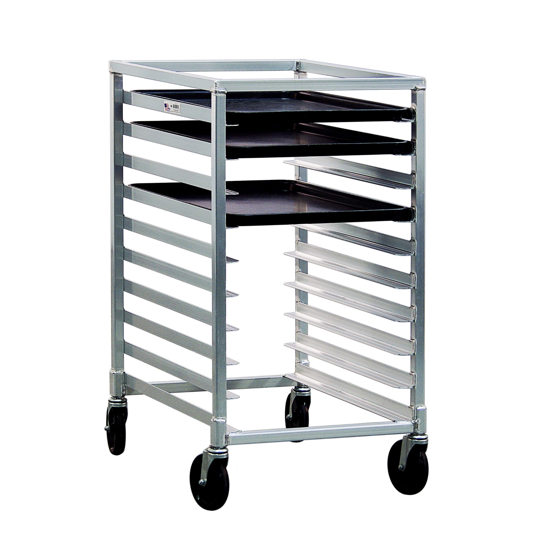Bun Pan Rack, mobile, half-size, open sides, no top