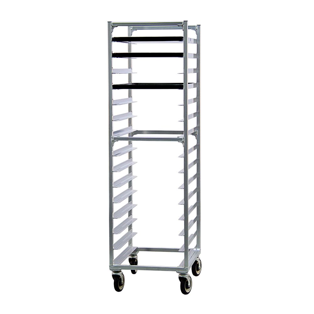 New Age 15-Pan End Load Mobile Aluminum Bun Pan Rack