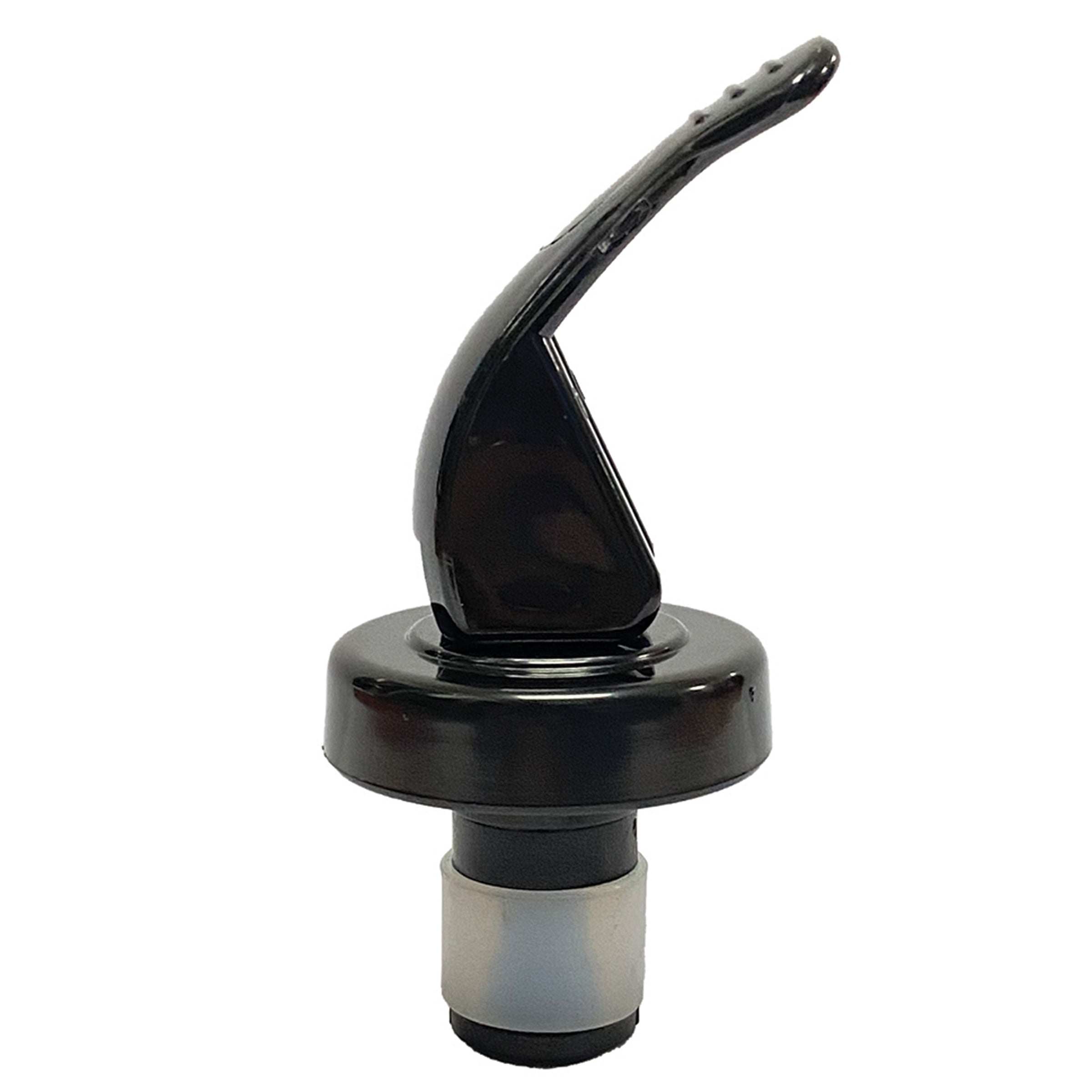 3-1/4" Reusable Bottle Stopper, Black Plastic