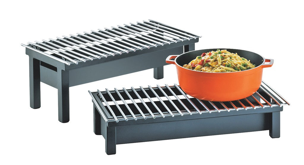 Modern Chafer Alternative 22" x 12" x 4" Black Wire Grill