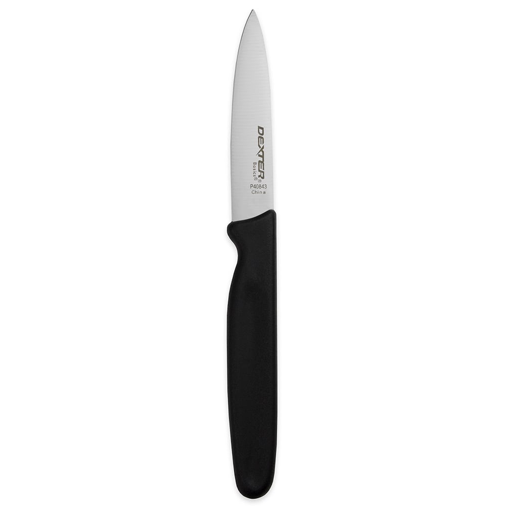 Paring Knife, 3-1/4", Black Handle