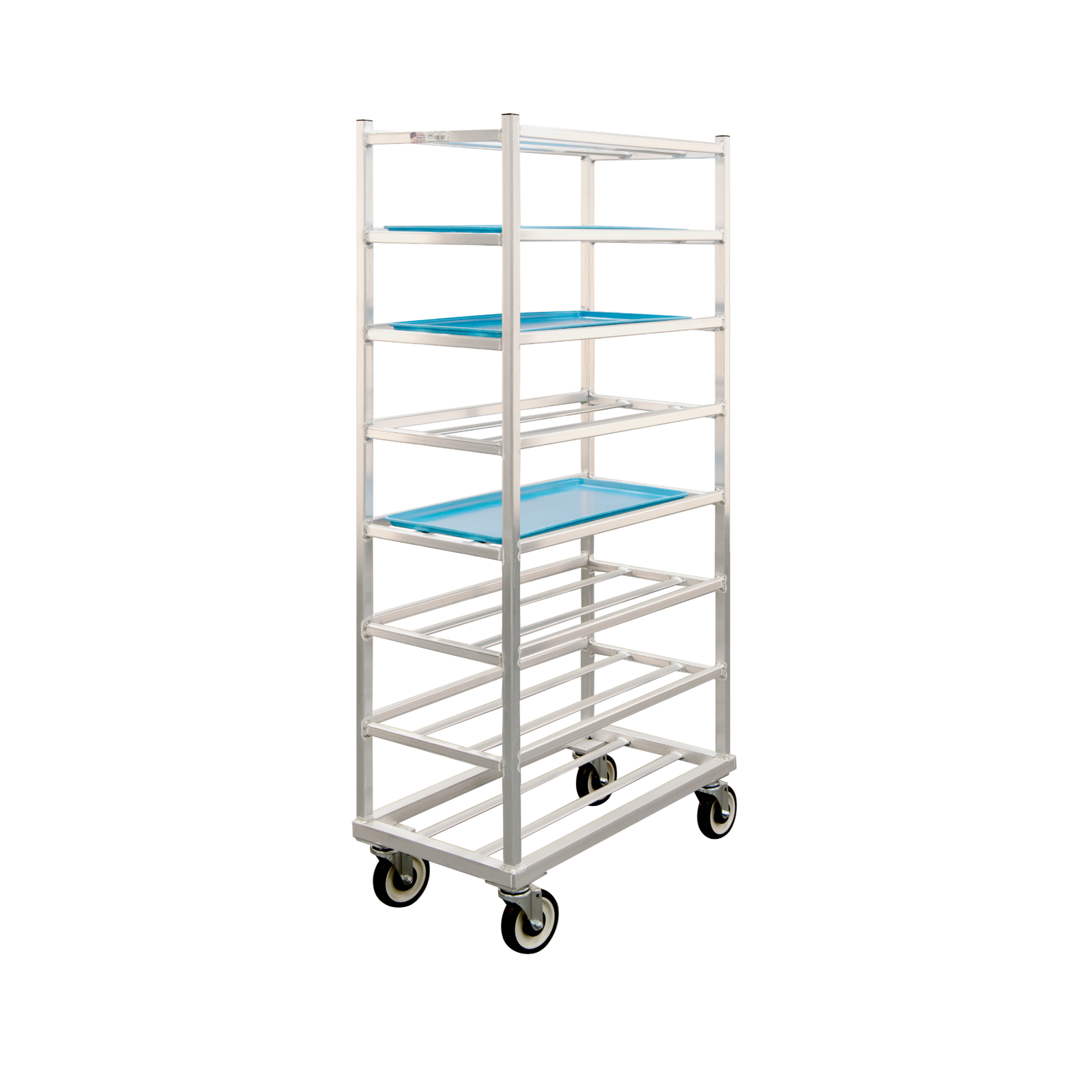 New Age End Load 8-Shelf Mobile Platter Rack for 10 x 30 or 12 x 30 Platters