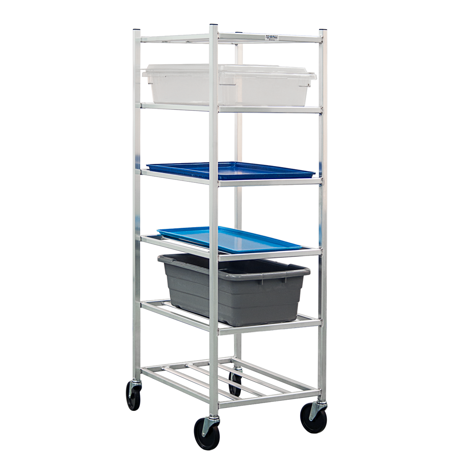 6-Shelf Mobile Cart - Stem Swivel Casters