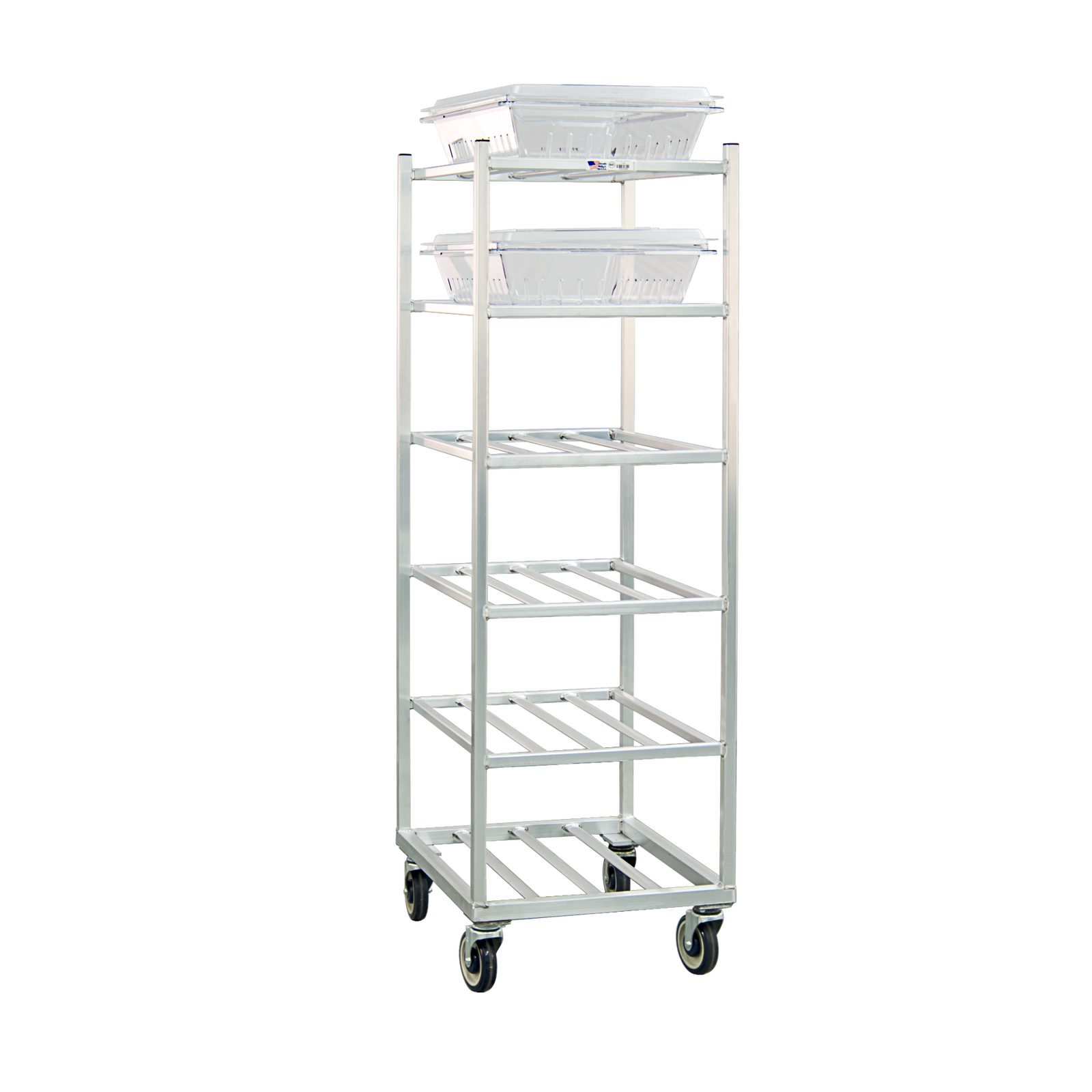 Universal 6-Shelf Mobile Cart - Open Frame NSF