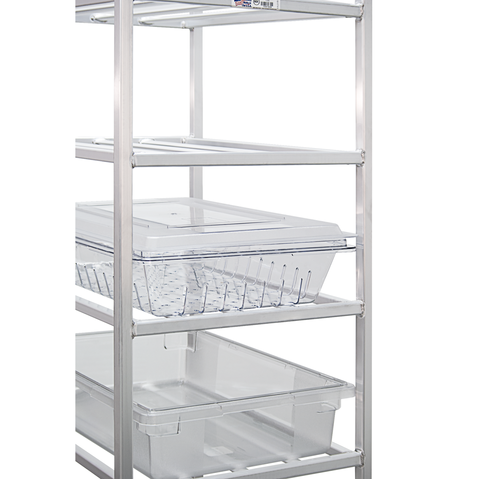 Universal 6-Shelf Mobile Cart - Open Frame NSF