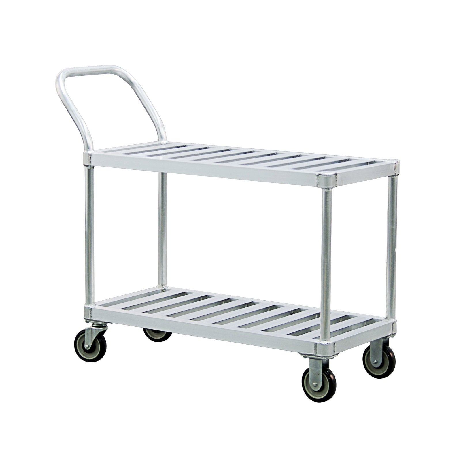 New Age 2-Shelf T-Bar Utility Cart, 19" x 48", 1000 lb Capacity