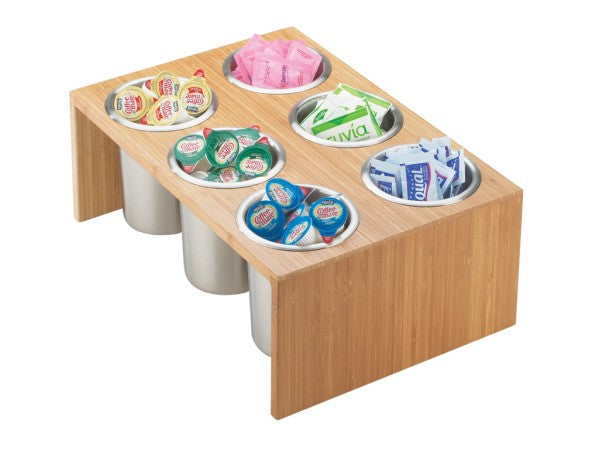 Bamboo 6-Section Horizontal Cylinder Stand