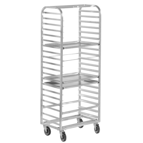 28.5" 10-Pan Heavy-Duty Aluminum Bun Pan Rack - All-Welded, Side Load