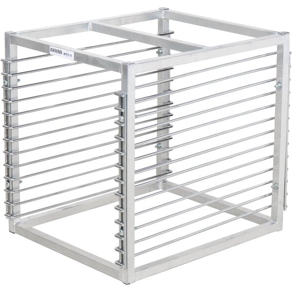 20.5" 13-Pan Heavy-Duty Aluminum Bun Pan Rack - Reach-In Wire, End Load